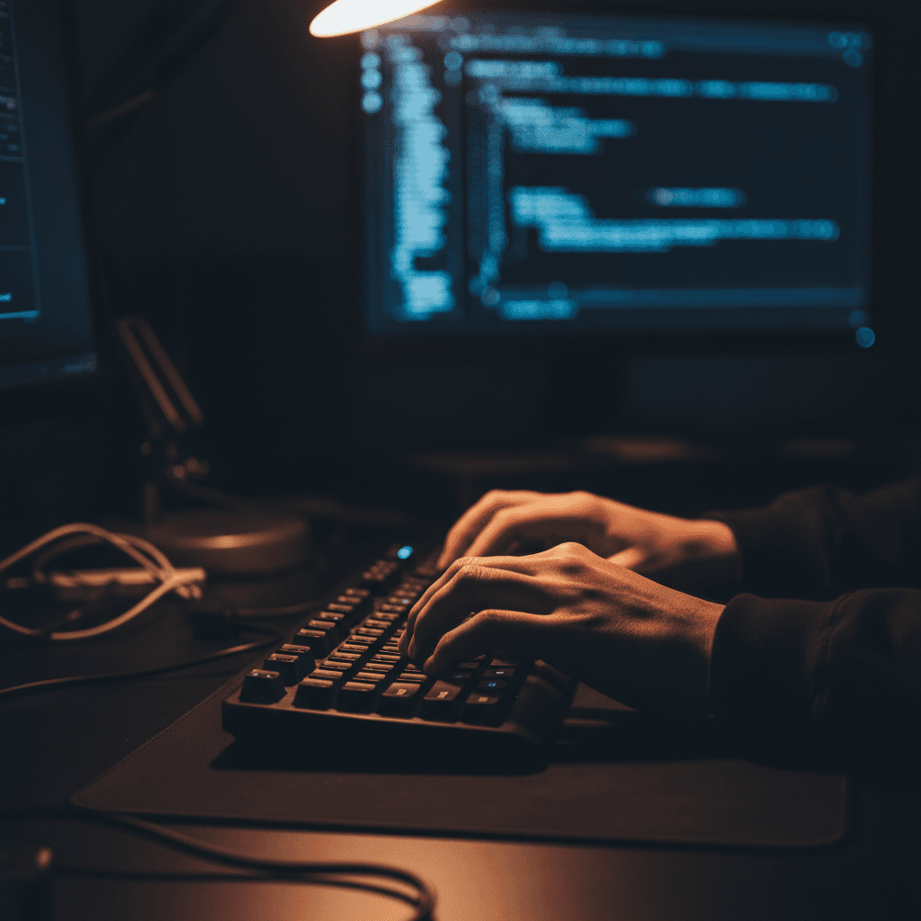 IT technician working on support ticket